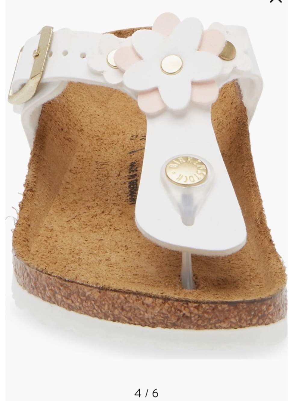 Birkenstock Kids' Gizeh Flower Flip Flop- 32 - Picture 2 of 11